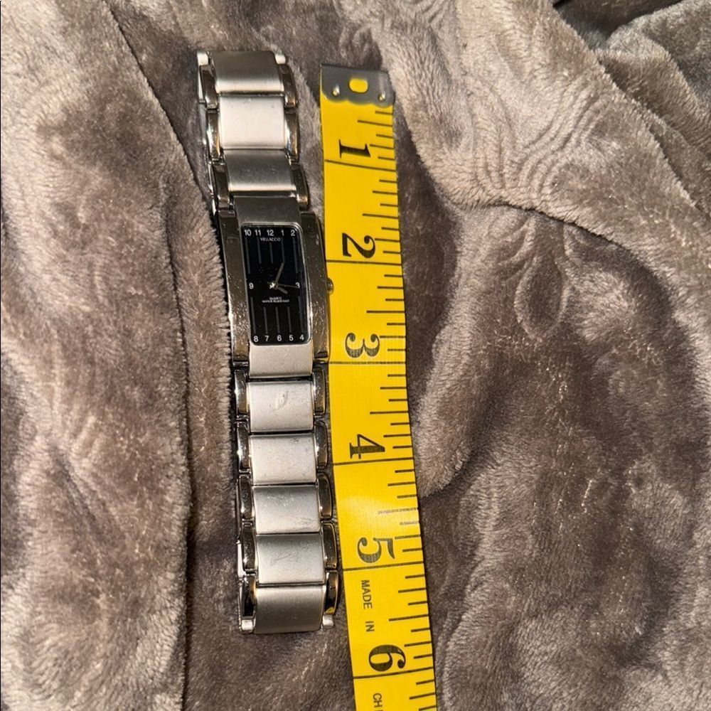 Vellaccio Silver Black Rectangular Watch - image 4